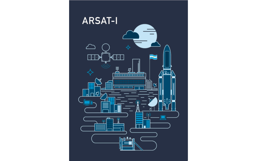 Ilustración despegue ARSAT-1